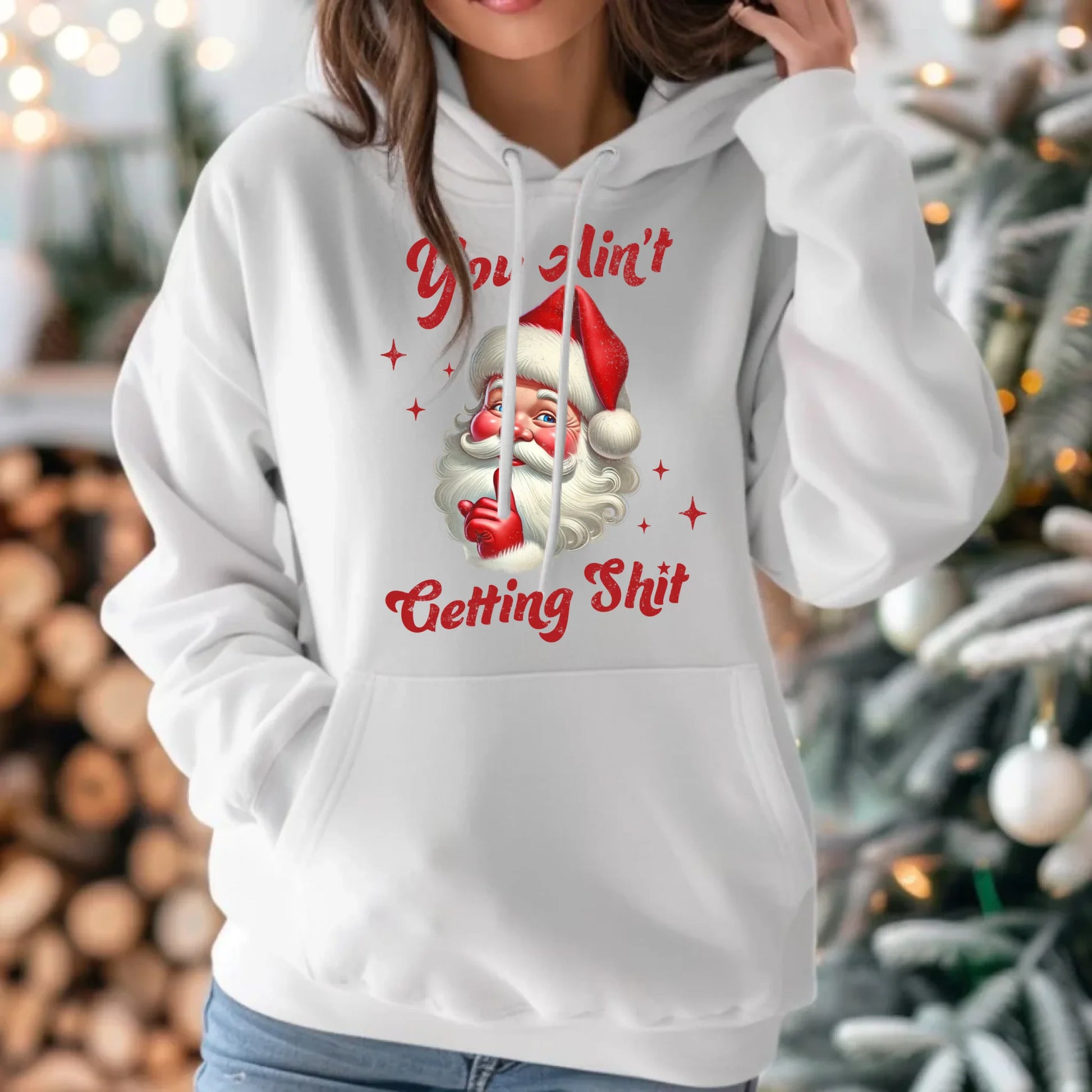 Nie dostaniesz nic | Świąteczna bluza damska z kapturem BN66 - StoryCups.pl