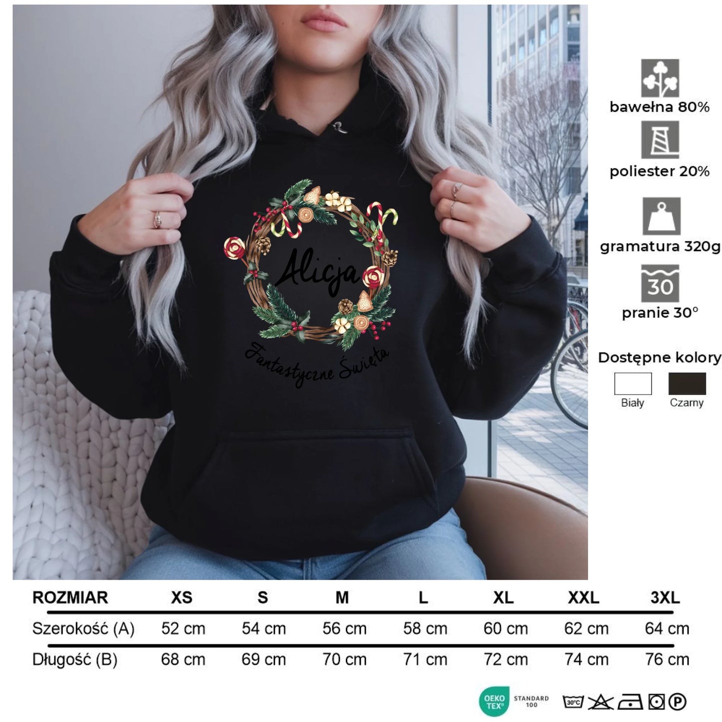 Fantastyczne Święta | Świąteczna bluza damska z kapturem na prezent BN14 - StoryCups.pl