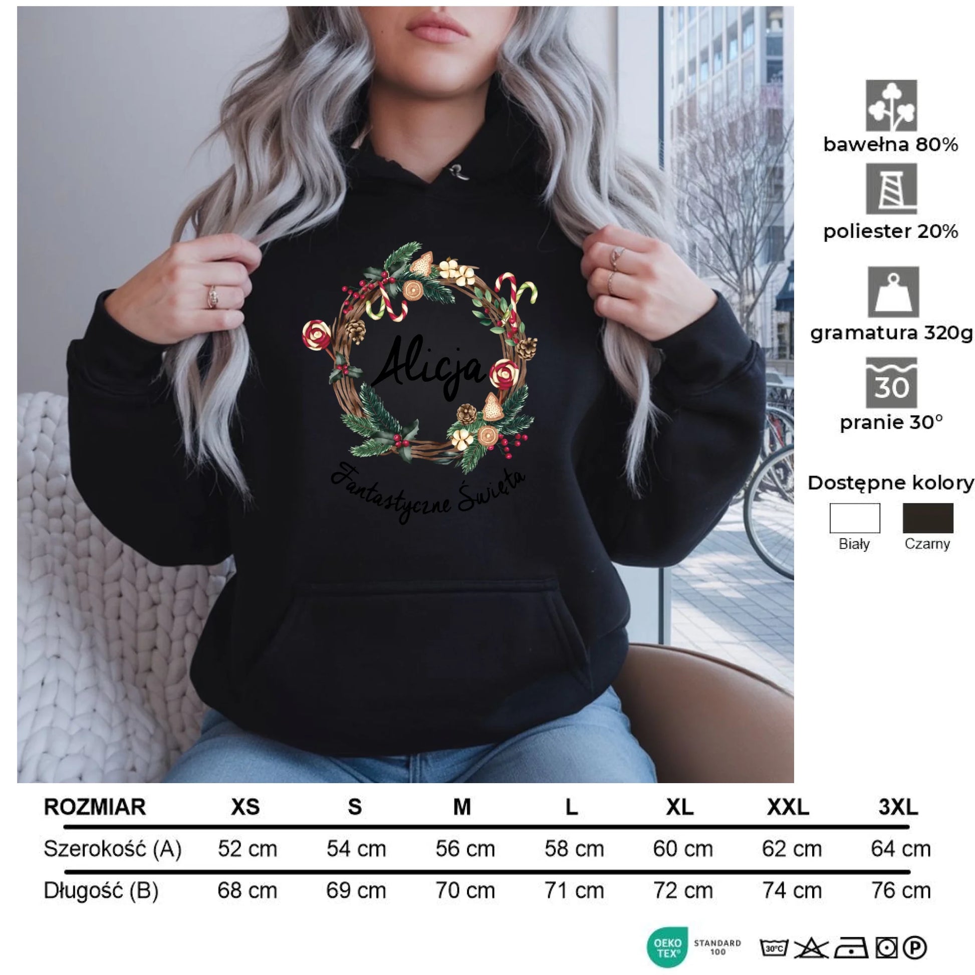 Fantastyczne Święta | Świąteczna bluza damska z kapturem na prezent BN14 - StoryCups.pl