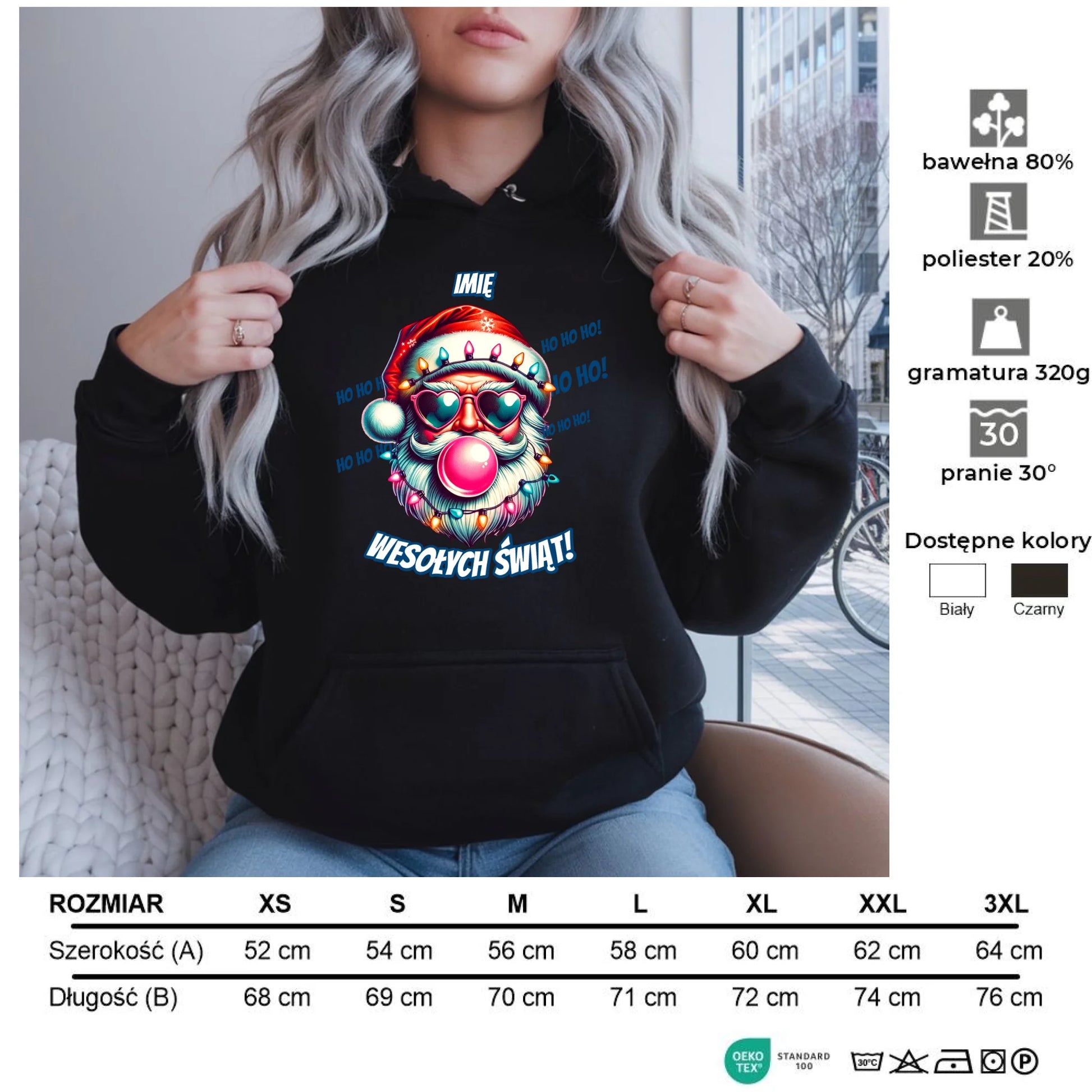 Mikołaj | Świąteczna bluza damska na Mikołajki BN17 - StoryCups.pl