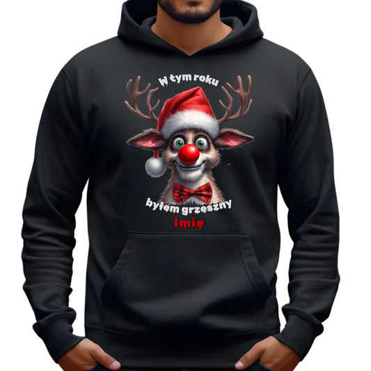 Byłem grzeszny | Świąteczna bluza męska z kapturem BN96 - StoryCups.pl
