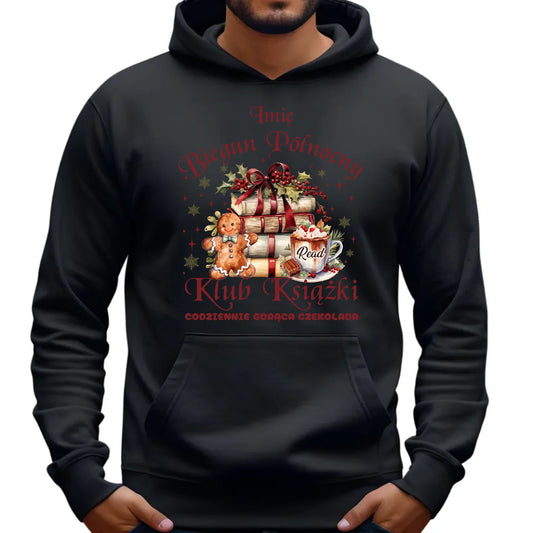Klub Książki z Bieguna Północnego | Świąteczna bluza męska z kapturem BN79 - StoryCups.pl