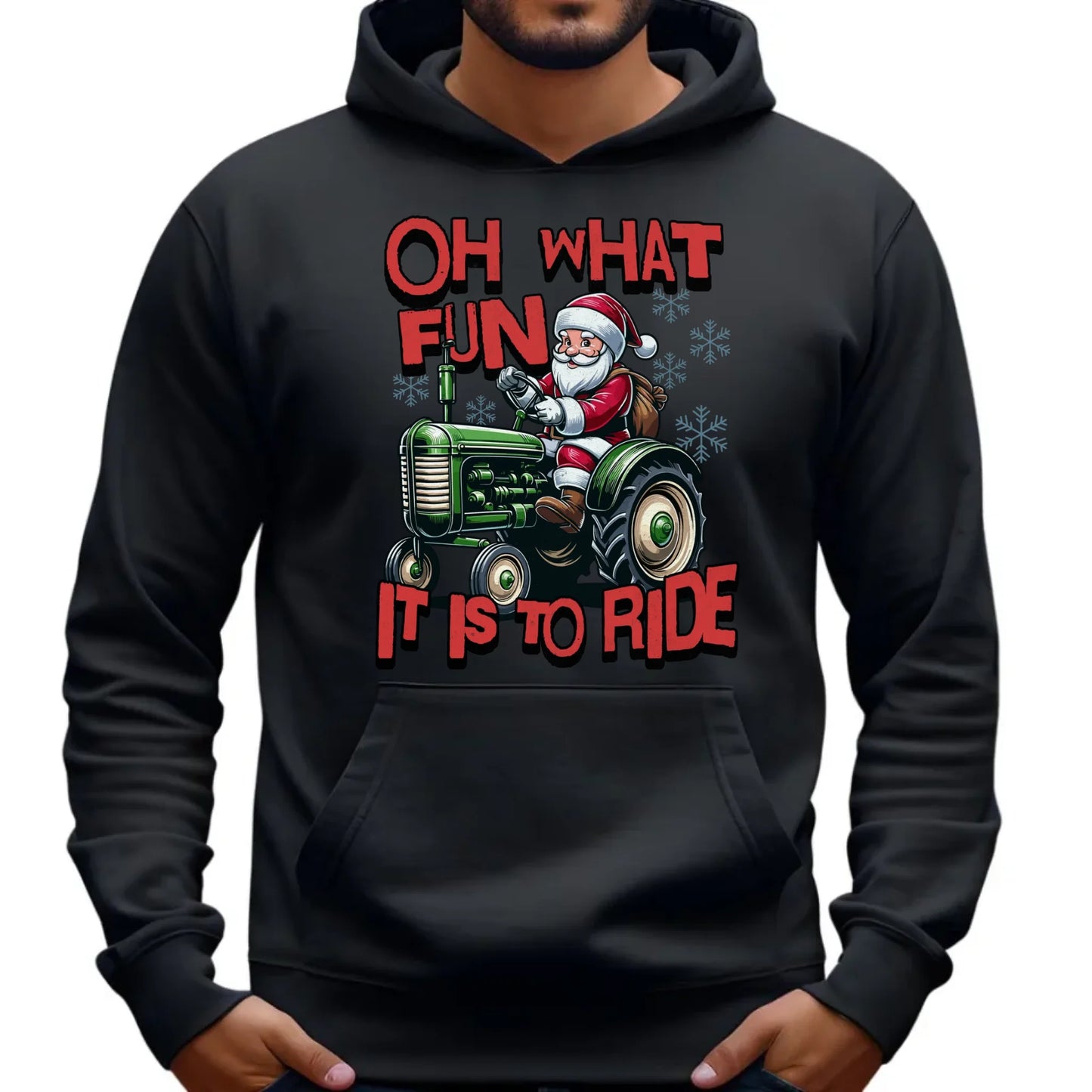 Oh what fun it is to ride | Świąteczna bluza męska z kapturem BN48 - StoryCups.pl