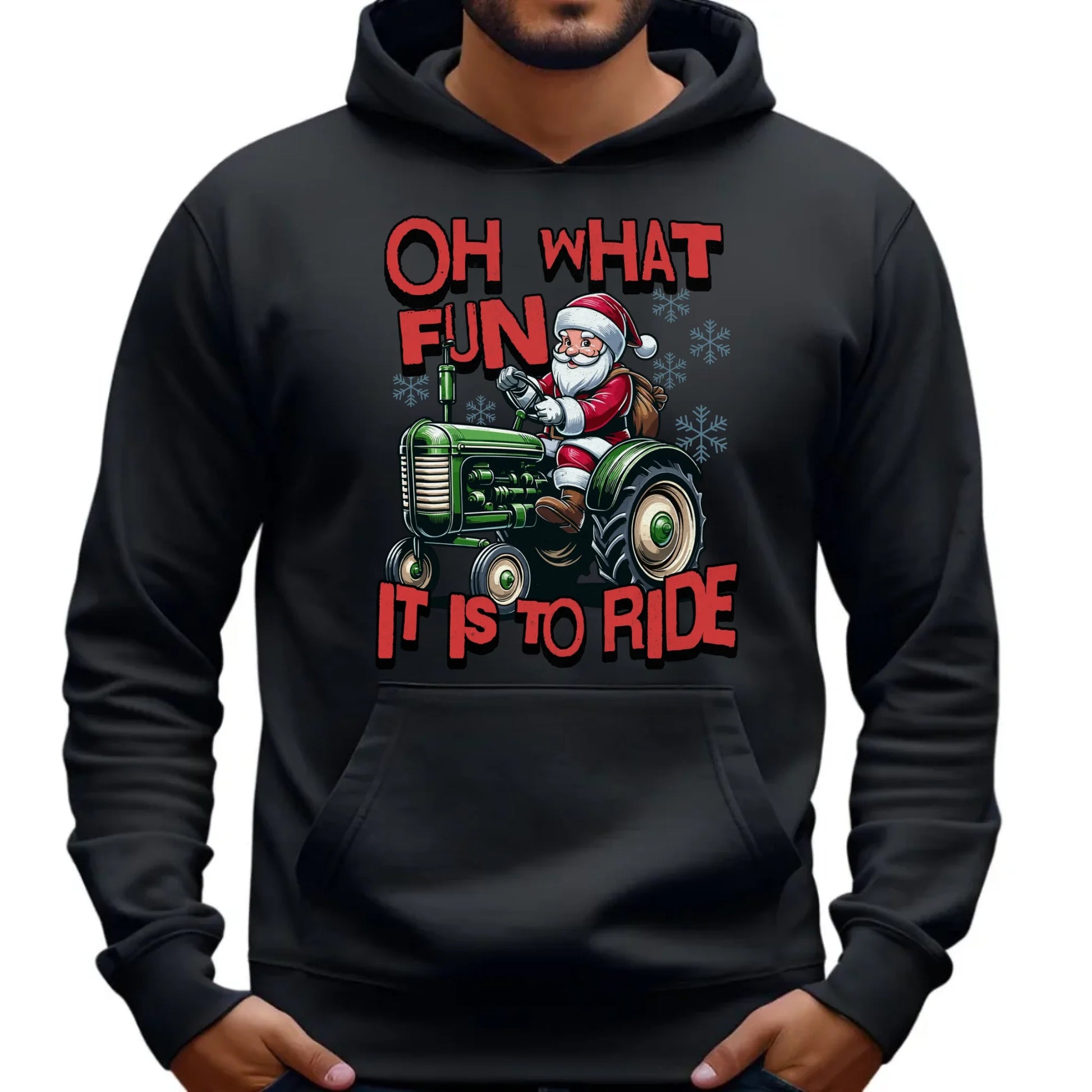 Oh what fun it is to ride | Świąteczna bluza męska z kapturem BN48 - StoryCups.pl