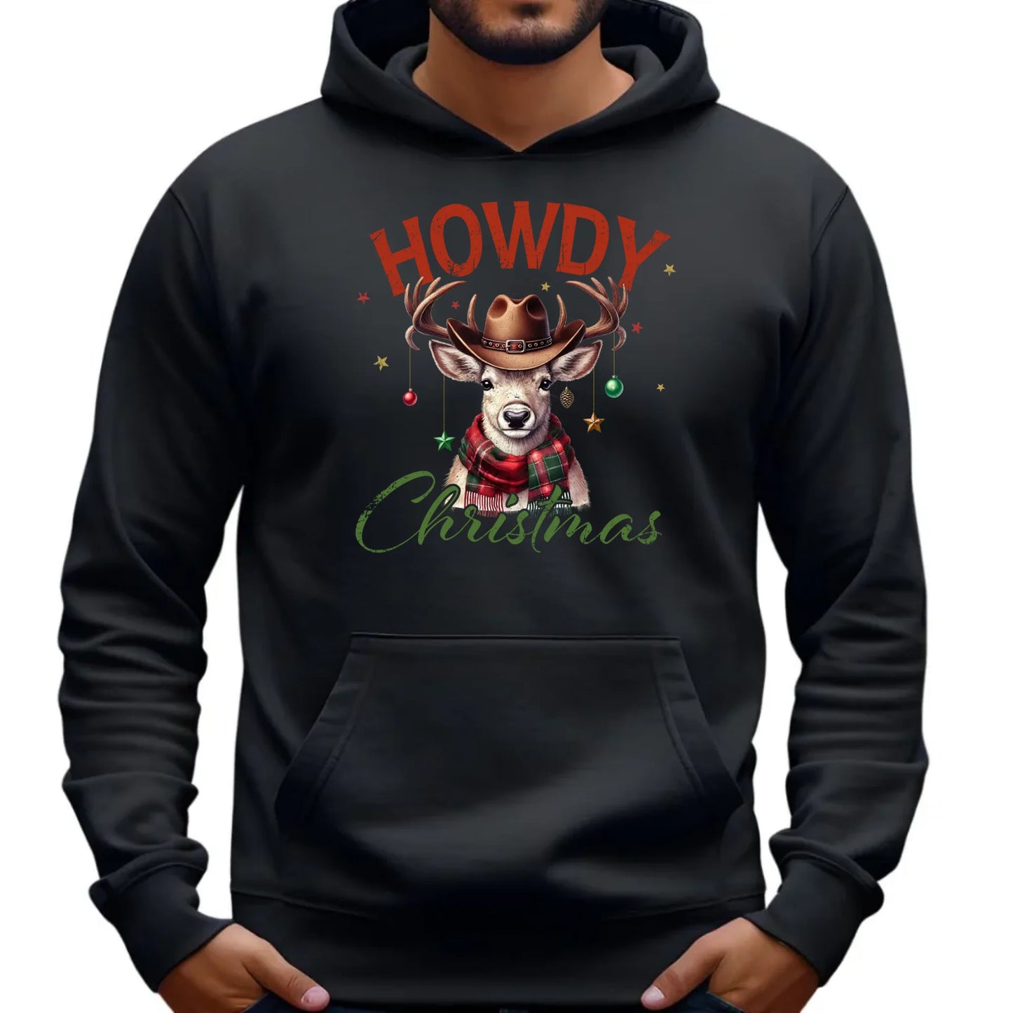Howdy Christmas | Świąteczna bluza męska z kapturem BN54 - StoryCups.pl