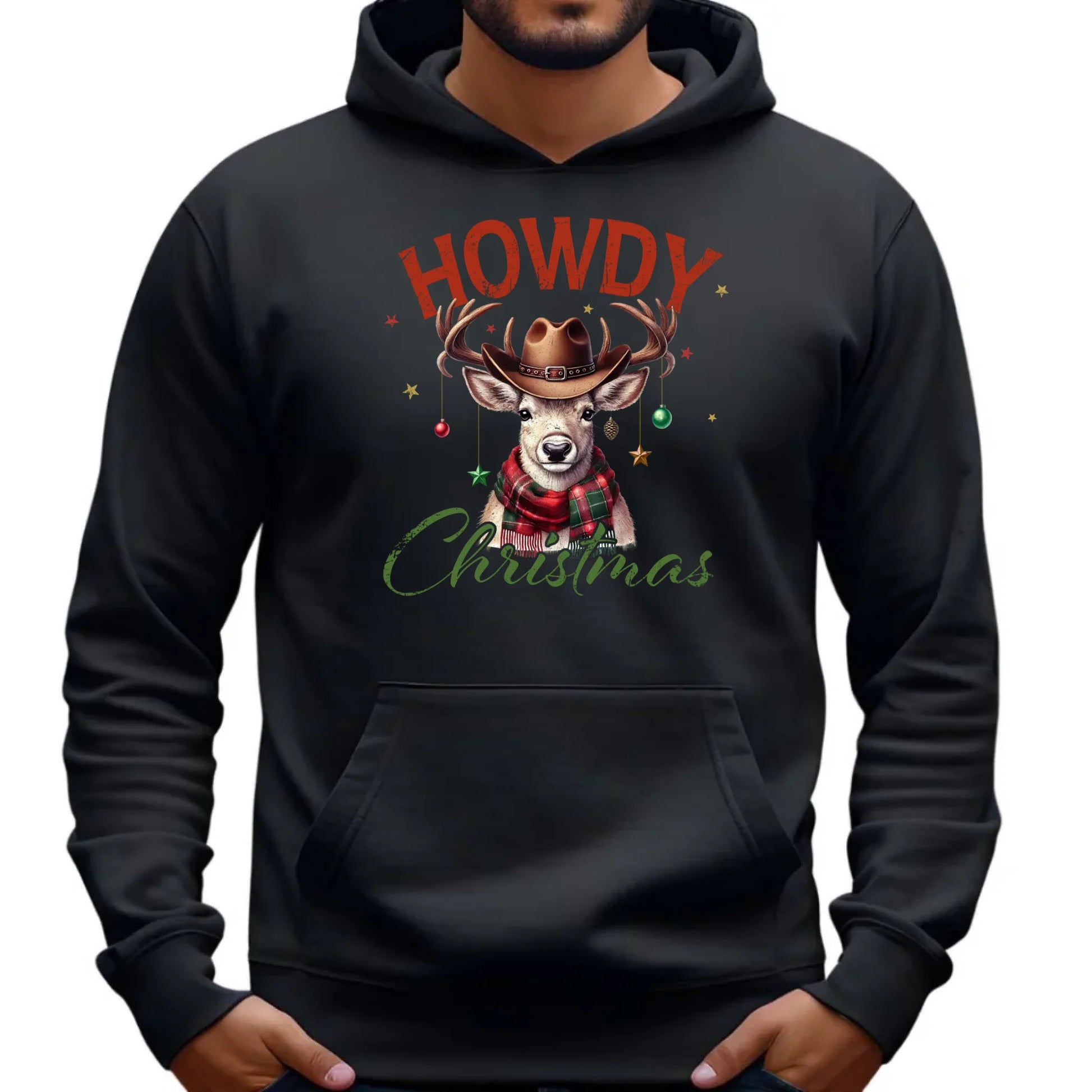 Howdy Christmas | Świąteczna bluza męska z kapturem BN54 - StoryCups.pl