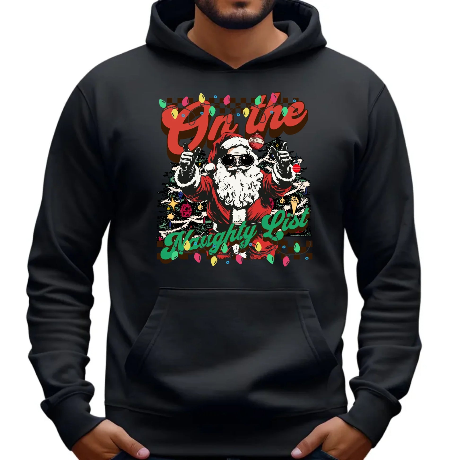 Na liście niegrzecznych | Świąteczna bluza męska z kapturem BN50 - StoryCups.pl