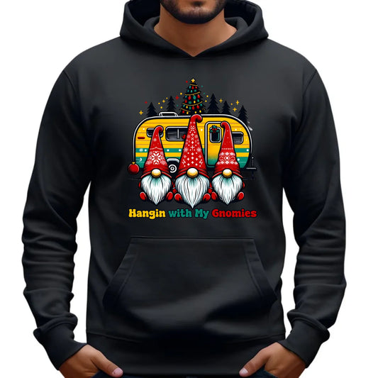 Święta z gnomami | Świąteczna bluza męska z kapturem BN41 - StoryCups.pl