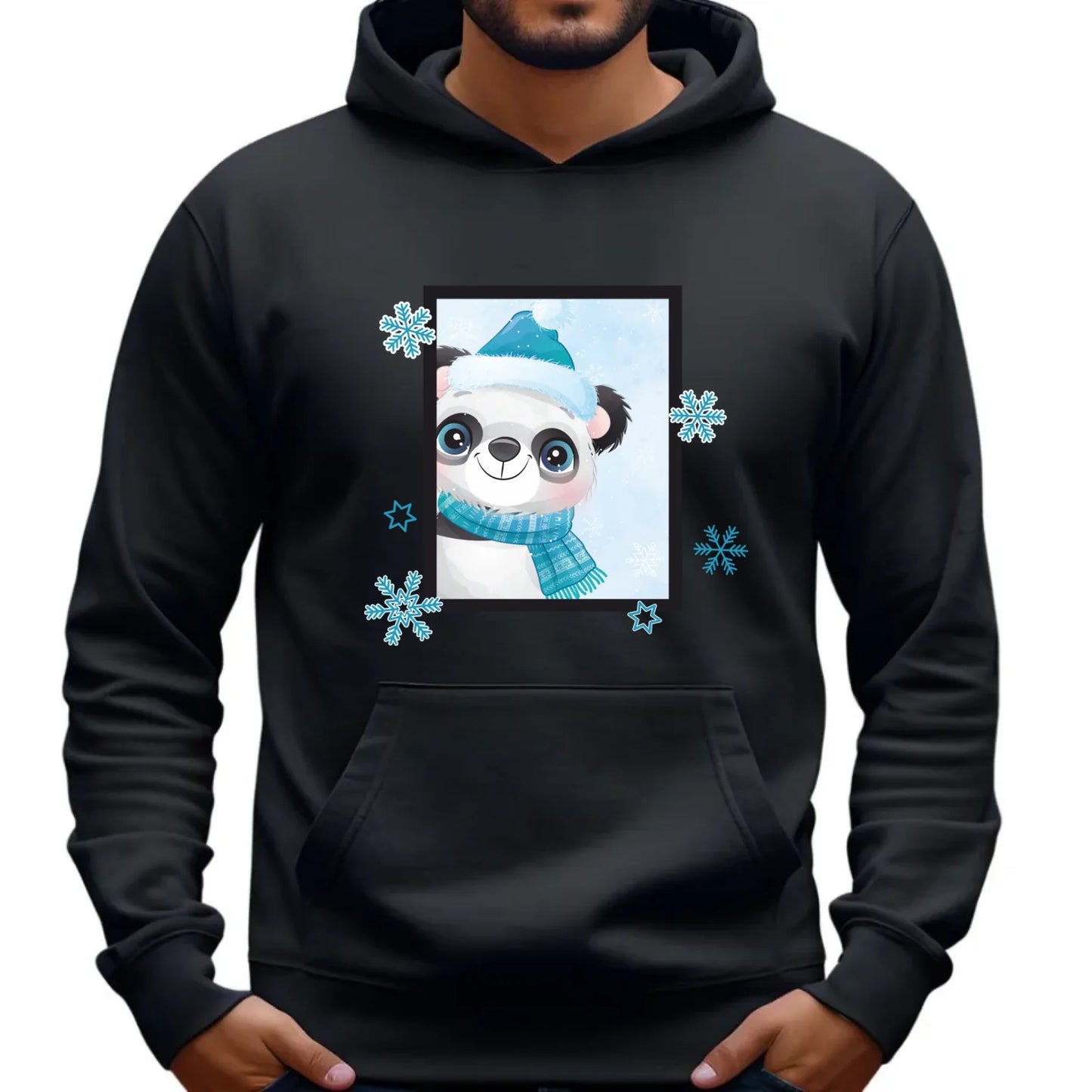 Zimowy Miś | Świąteczna bluza męska na Boże Narodzenie BN16 - StoryCups.pl