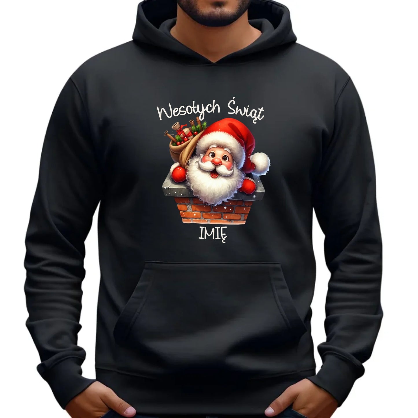 Mikołaj | Świąteczna bluza męska z kapturem BN08 - StoryCups.pl