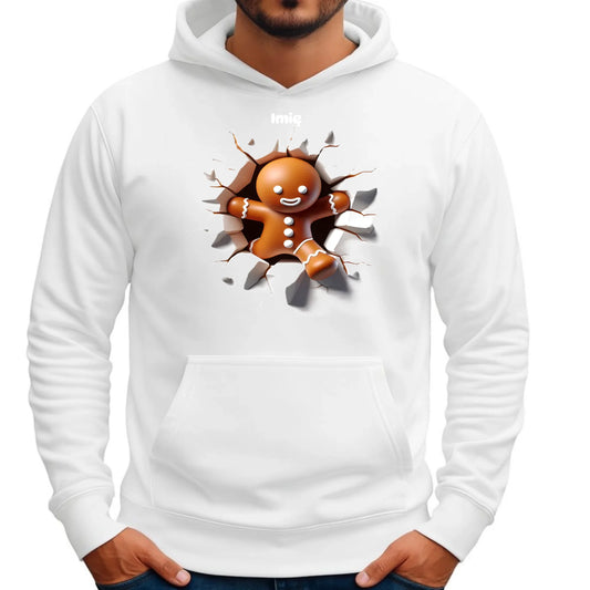 Pierniczek 3D | Personalizowana świąteczna bluza męska z kapturem BN81 - StoryCups.pl