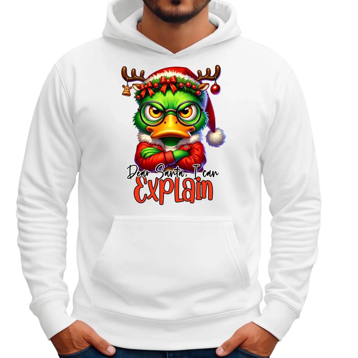 Mogę to wytłumaczyć | Świąteczna bluza męska z kapturem BN77 - StoryCups.pl