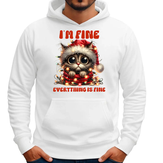 Wszystko jest w porządku | Świąteczna bluza męska z kapturem BN67 - StoryCups.pl