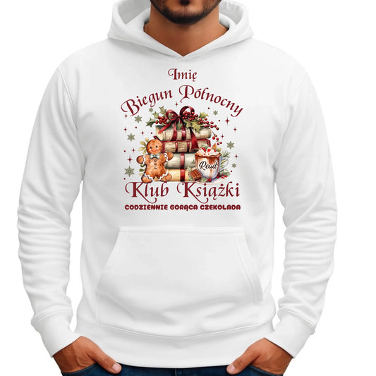 Klub Książki z Bieguna Północnego | Świąteczna bluza męska z kapturem BN79 - StoryCups.pl