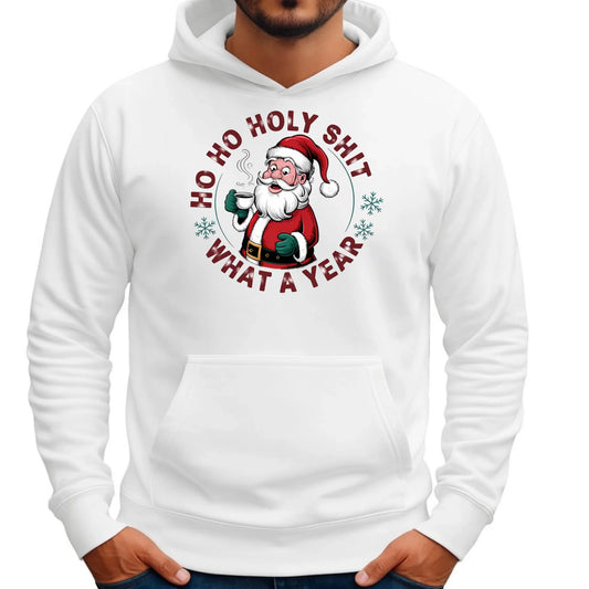 Ho ho holy shit | Świąteczna bluza męska z kapturem BN74 - StoryCups.pl