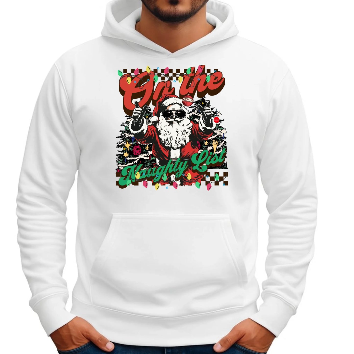 Na liście niegrzecznych | Świąteczna bluza męska z kapturem BN50 - StoryCups.pl