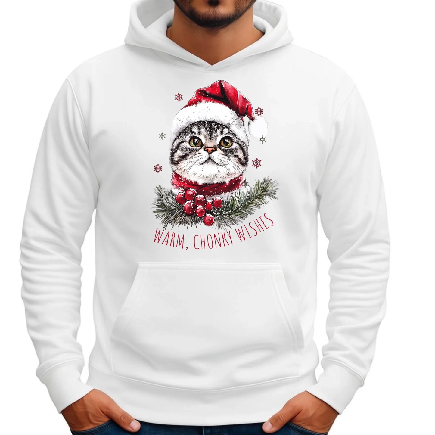 Warm, Chonky Wishes | Świąteczna bluza męska z kapturem BN36 - StoryCups.pl