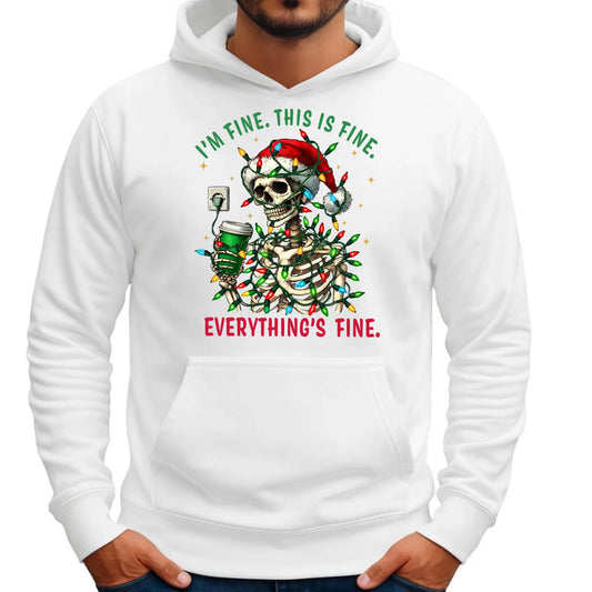 Everything's fine | Świąteczna bluza męska z kapturem BN55 - StoryCups.pl