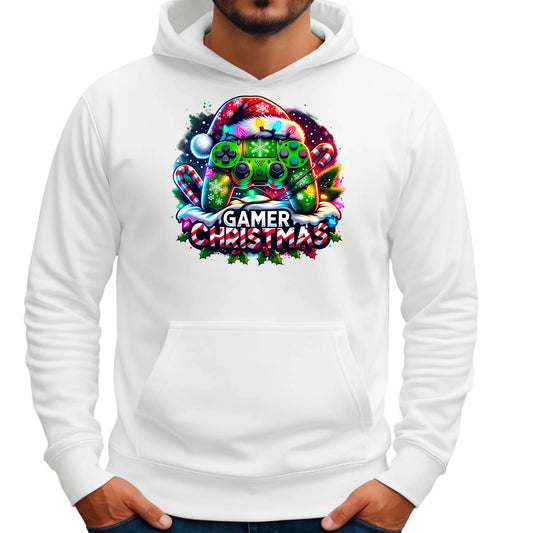 Świąteczny gracz | Bluza męska z kapturem na święta dla gracza BN22 - StoryCups.pl