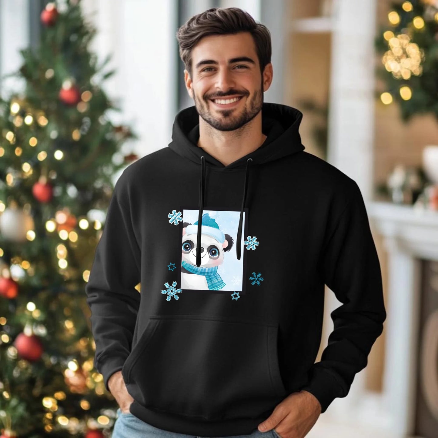 Zimowy Miś | Świąteczna bluza męska na Boże Narodzenie BN16 - StoryCups.pl