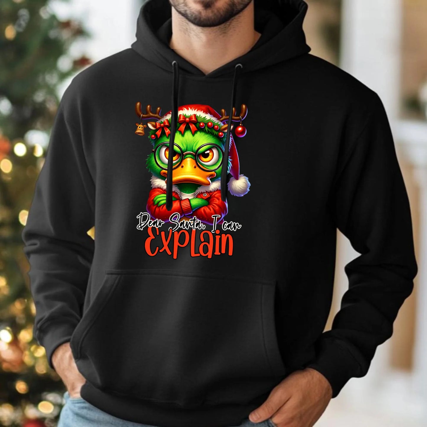 Mogę to wytłumaczyć | Świąteczna bluza męska z kapturem BN77 - StoryCups.pl