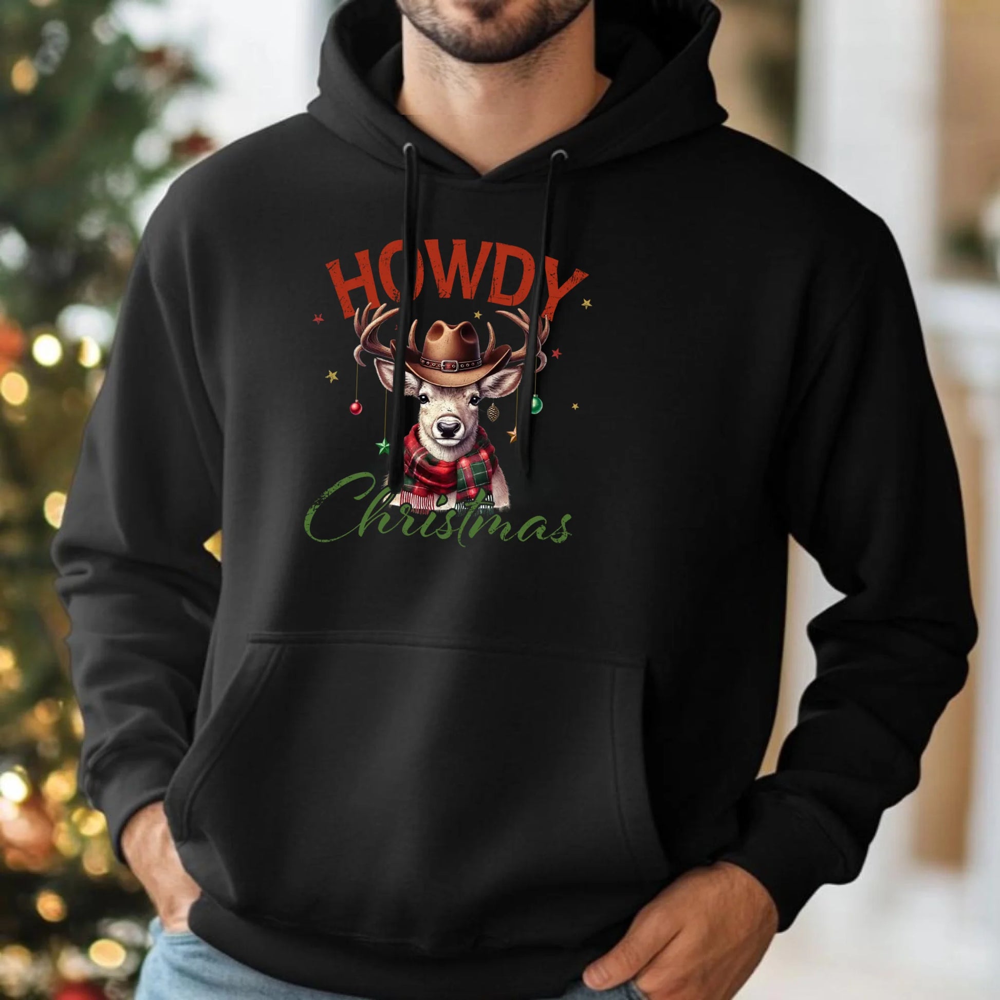 Howdy Christmas | Świąteczna bluza męska z kapturem BN54 - StoryCups.pl