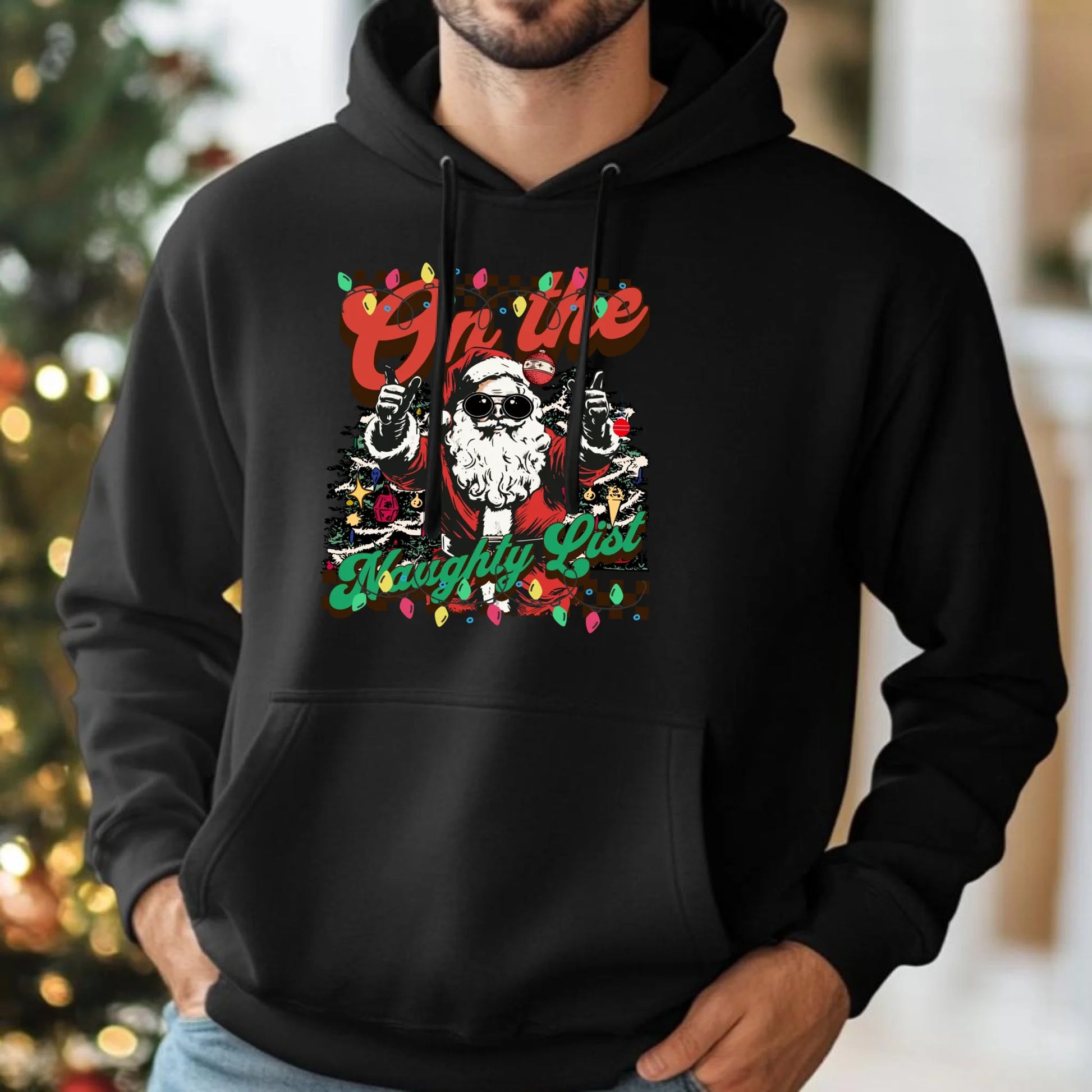 Na liście niegrzecznych | Świąteczna bluza męska z kapturem BN50 - StoryCups.pl