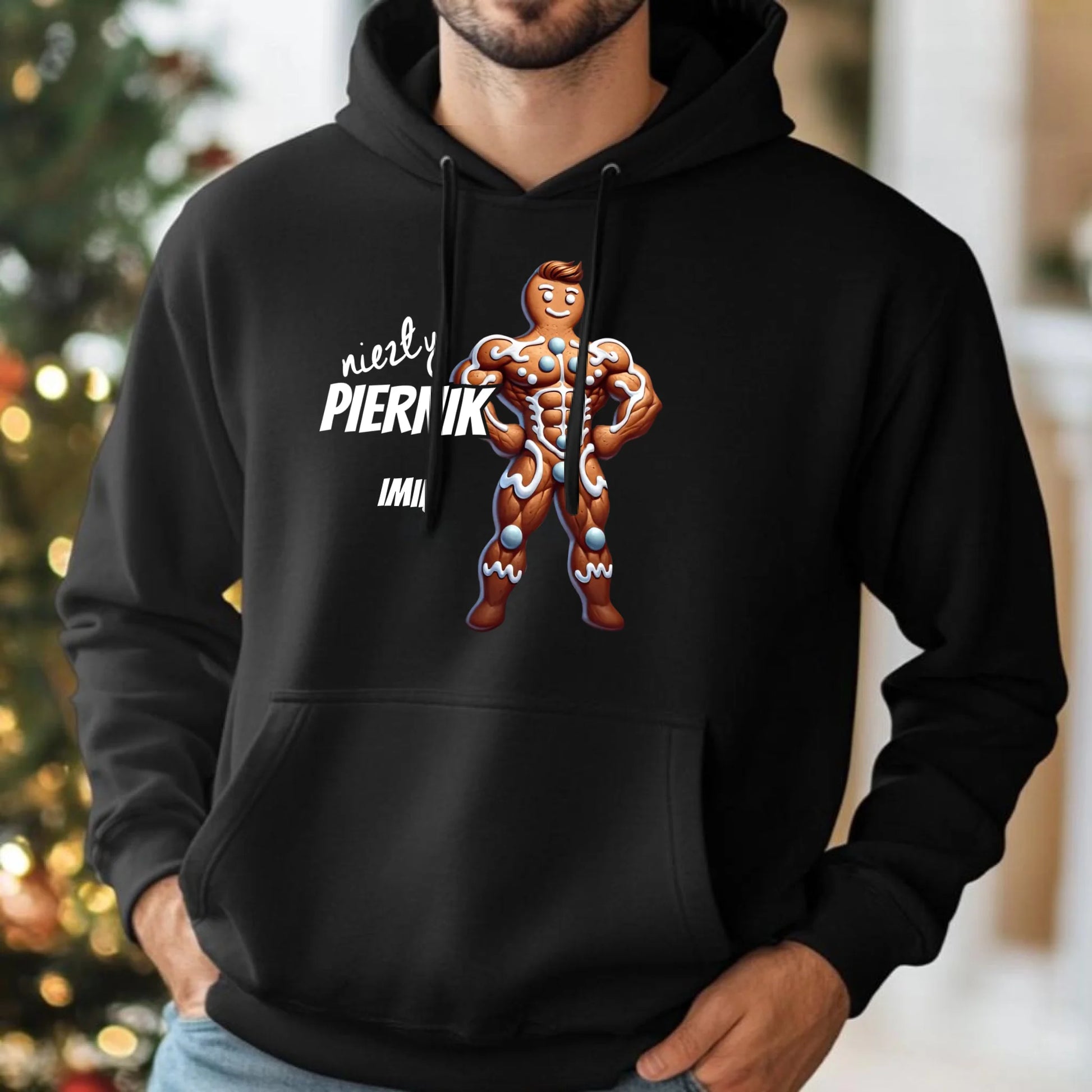 Niezły piernik | Świąteczna bluza męska z kapturem na prezent BN24 - StoryCups.pl