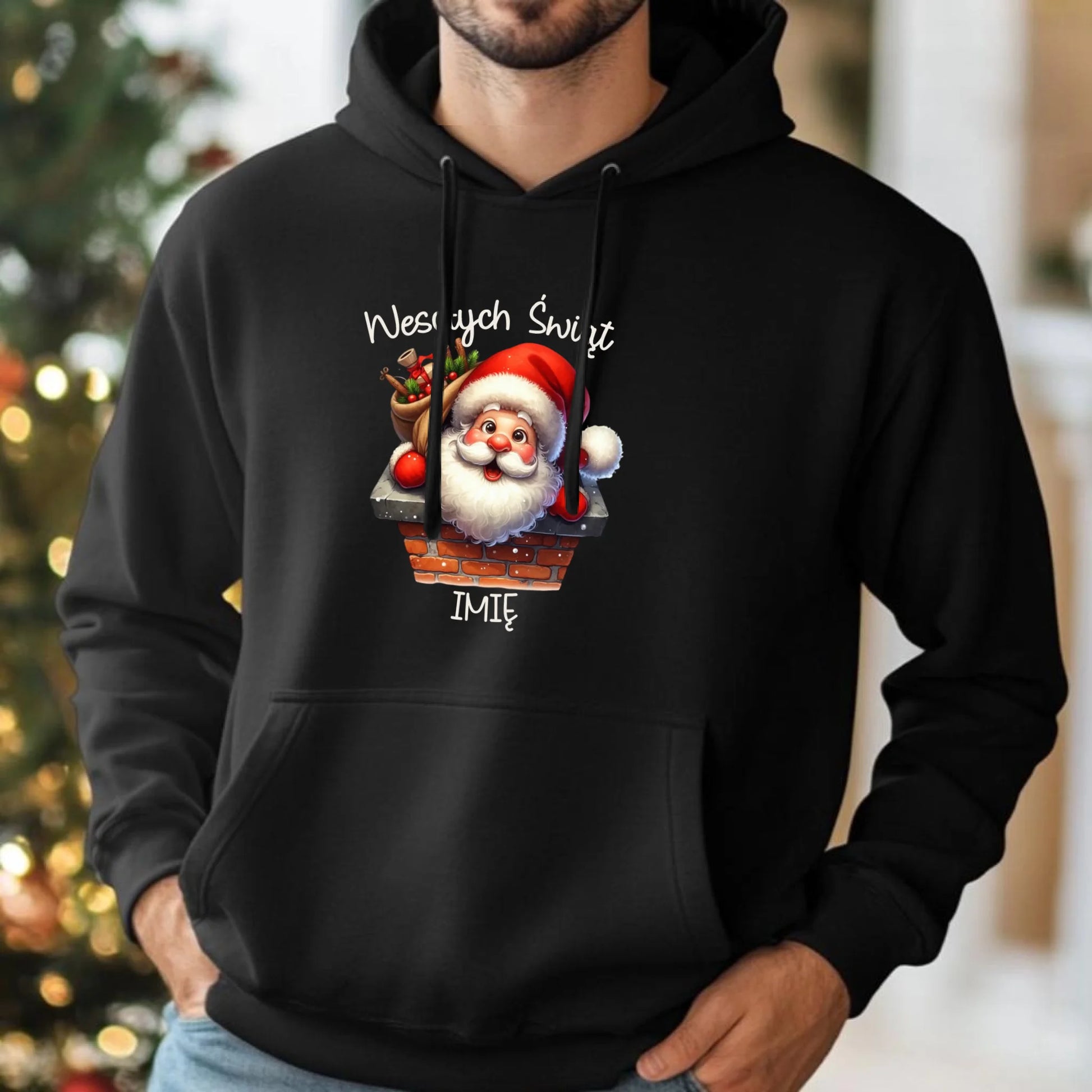 Mikołaj | Świąteczna bluza męska z kapturem BN08 - StoryCups.pl