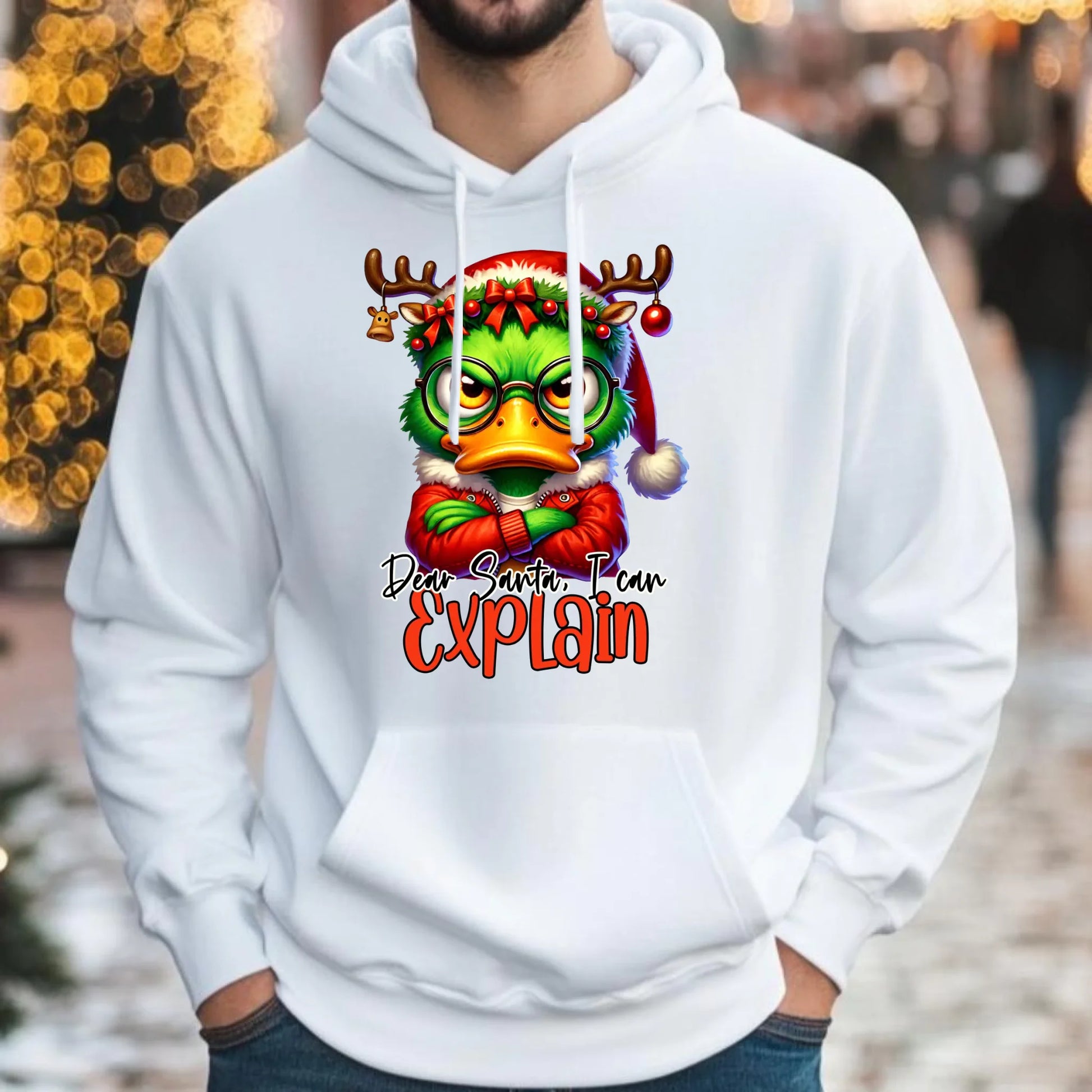 Mogę to wytłumaczyć | Świąteczna bluza męska z kapturem BN77 - StoryCups.pl