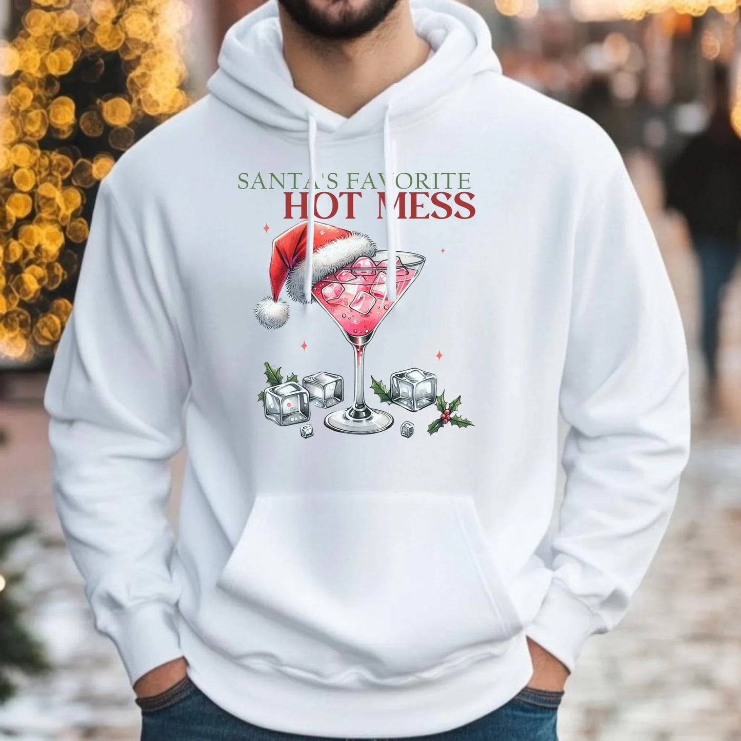 Ulubiony bałagan Mikołaja | Świąteczna bluza męska z kapturem BN75 - StoryCups.pl
