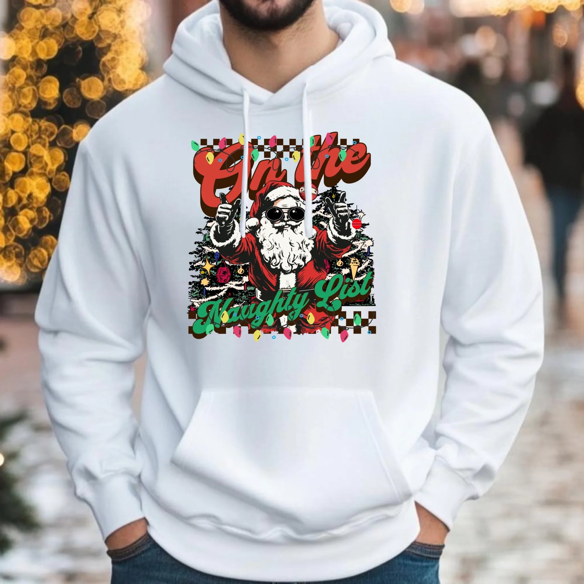 Na liście niegrzecznych | Świąteczna bluza męska z kapturem BN50 - StoryCups.pl