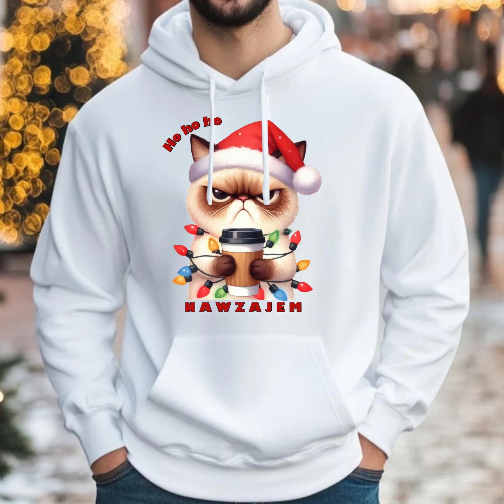 Nawzajem | Świąteczna bluza męska z kapturem BN33 - StoryCups.pl