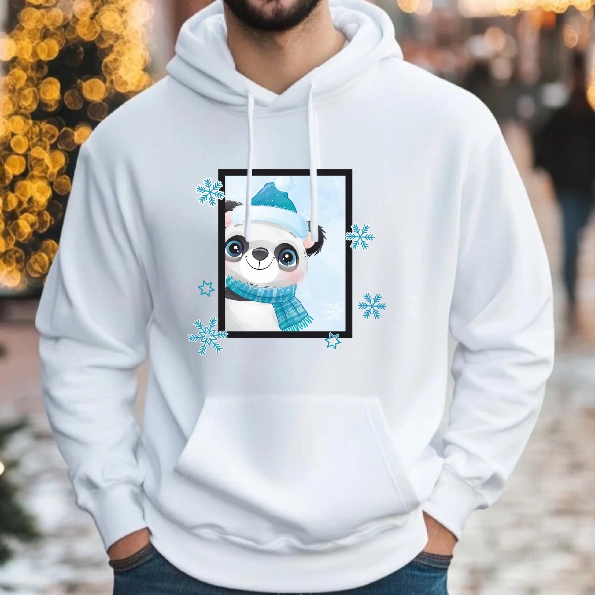 Zimowy Miś | Świąteczna bluza męska na Boże Narodzenie BN16 - StoryCups.pl