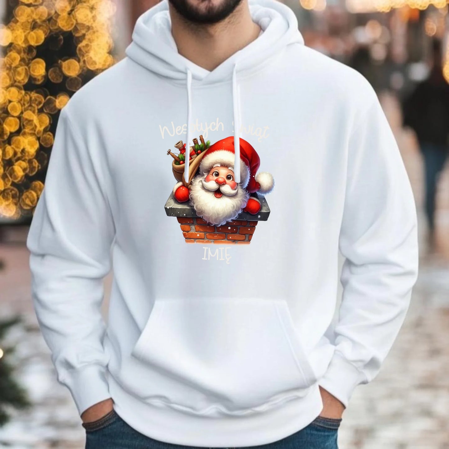 Mikołaj | Świąteczna bluza męska z kapturem BN08 - StoryCups.pl