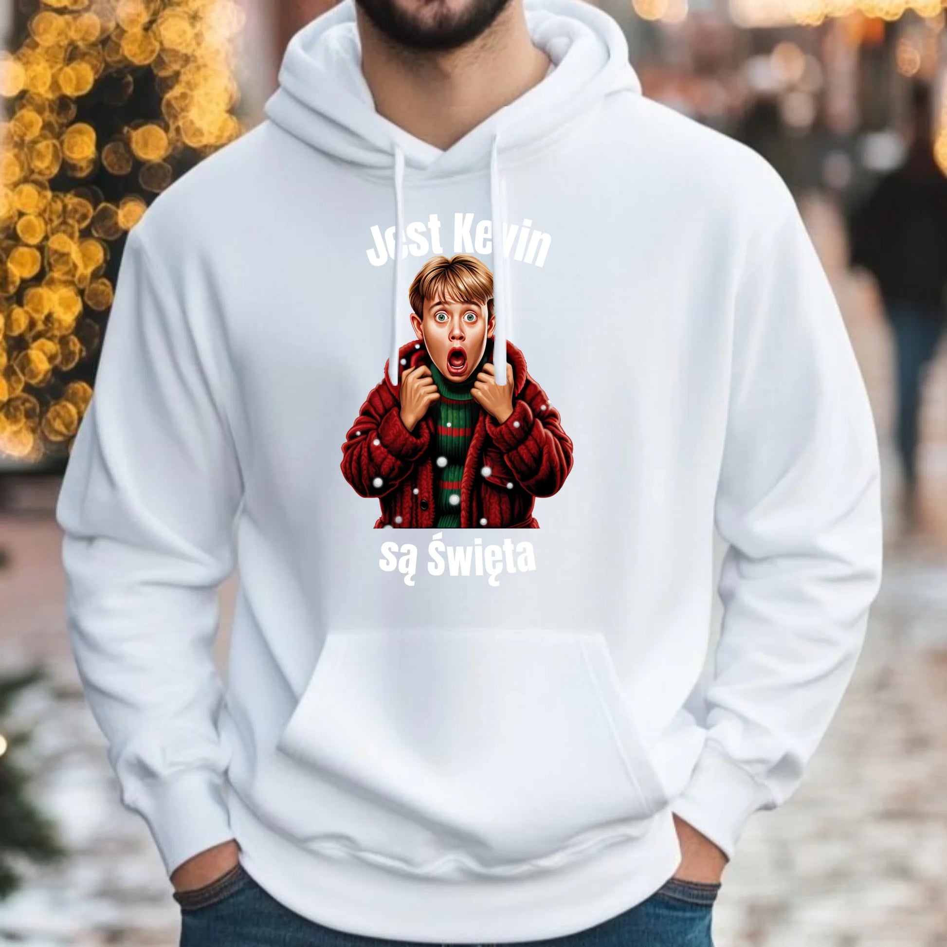 Jest Kevin, są święta | Świąteczna bluza męska z kapturem BN27 - StoryCups.pl
