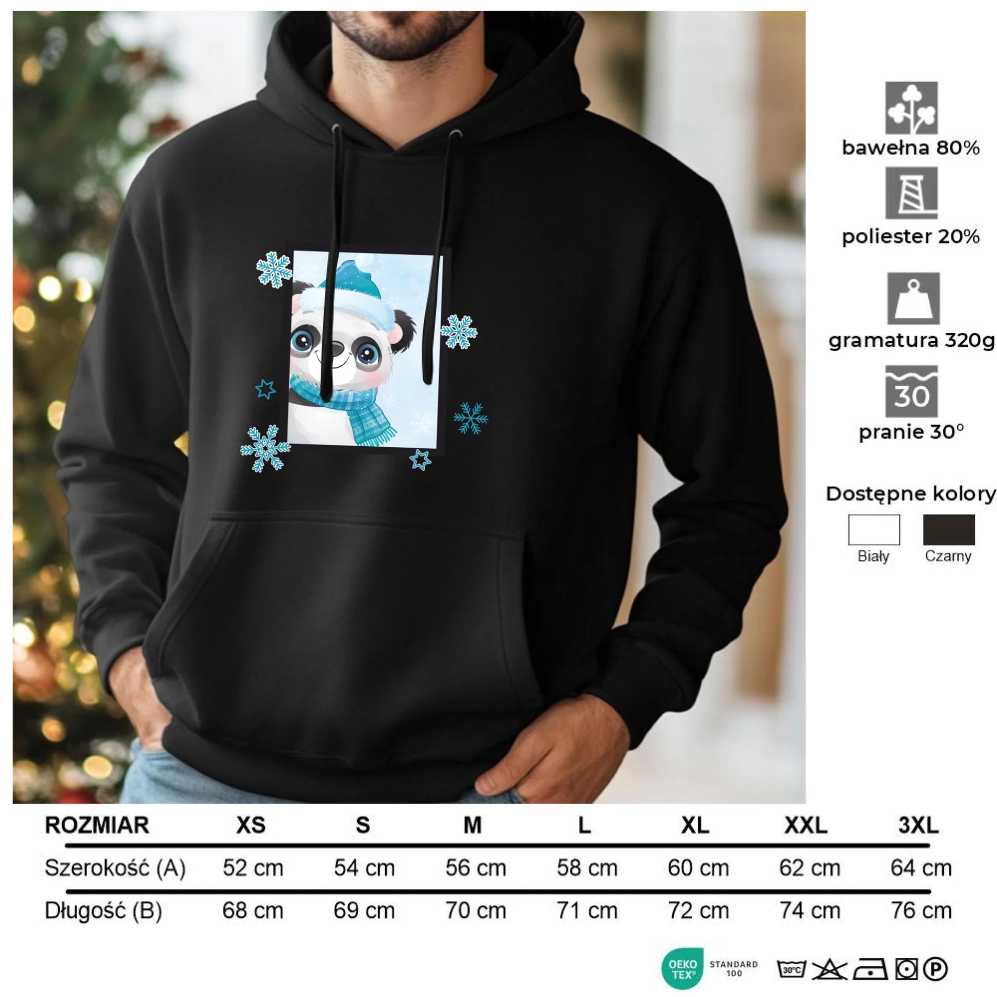 Zimowy Miś | Świąteczna bluza męska na Boże Narodzenie BN16 - StoryCups.pl