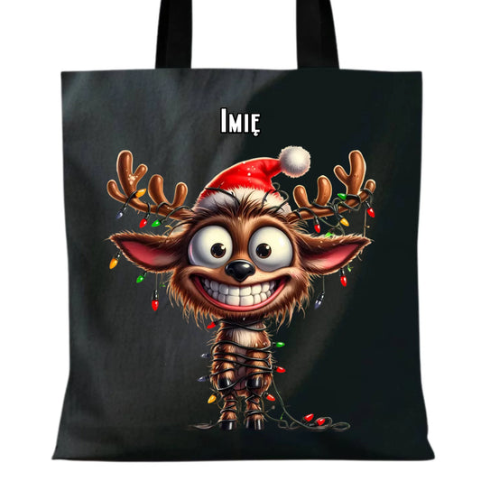 Renifer | Personalizowana torba świąteczna BN93 - StoryCups.pl
