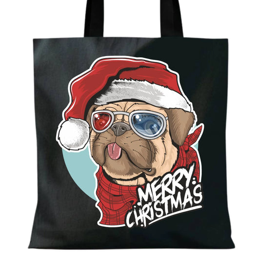 Merry Christmas | Świąteczna torba z mopsem BN62 - StoryCups.pl