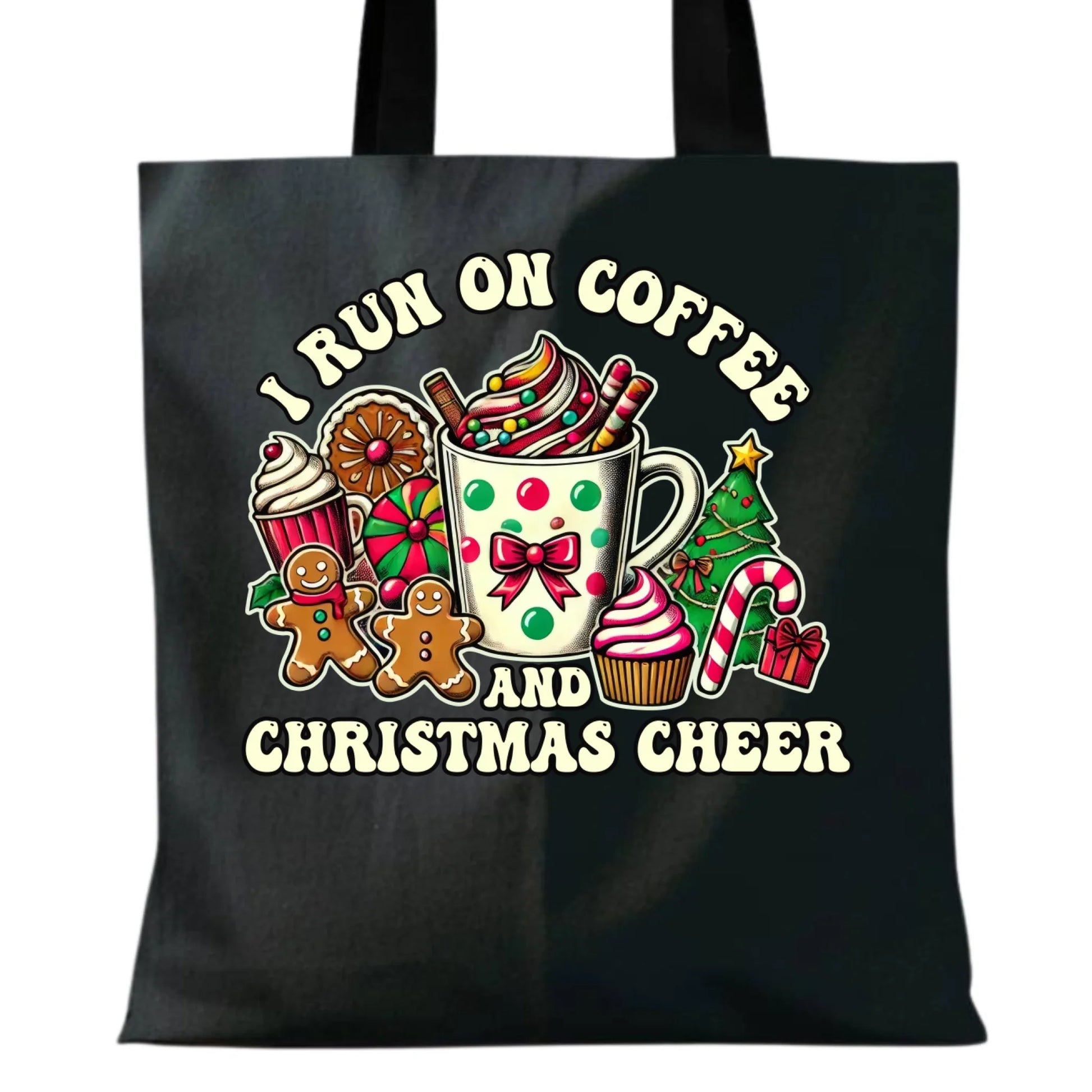 I run on coffee | Świąteczna eco torba BN47 - StoryCups.pl