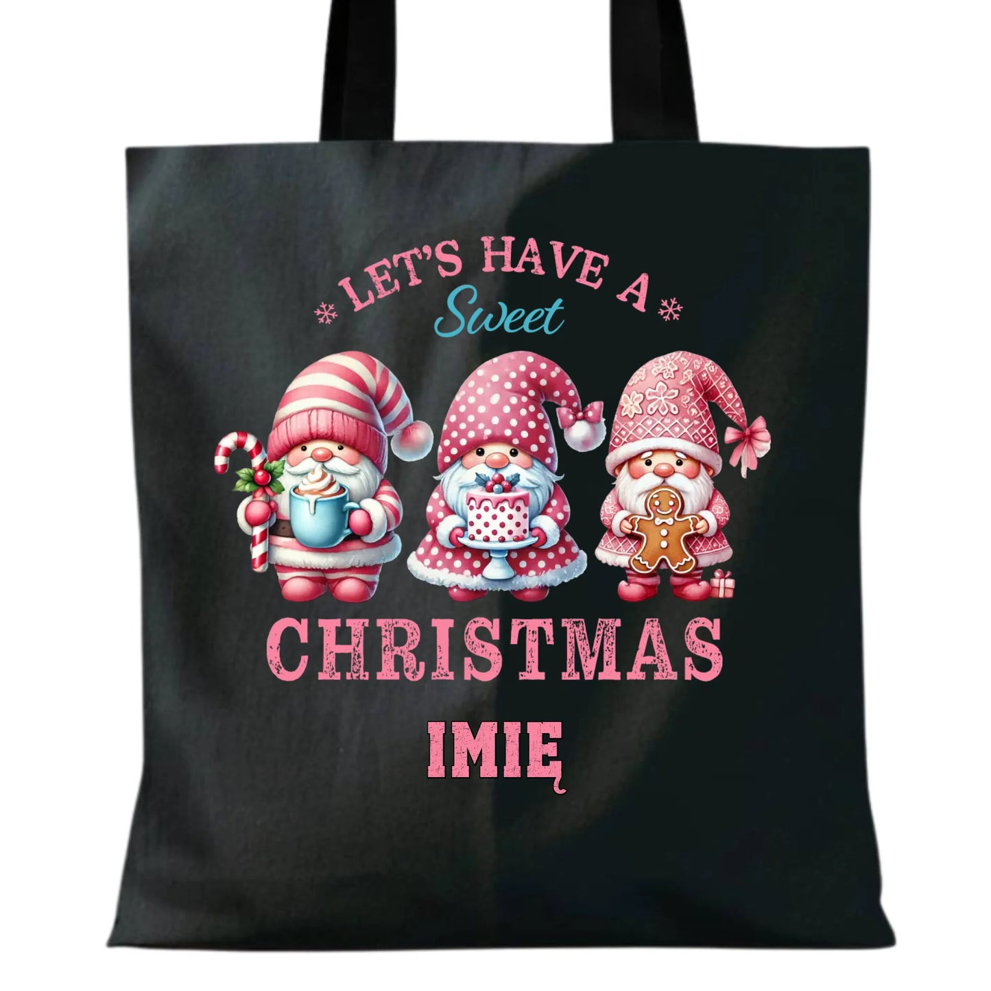 Słodkie święta | Świąteczna eco torba z imieniem BN57 - StoryCups.pl