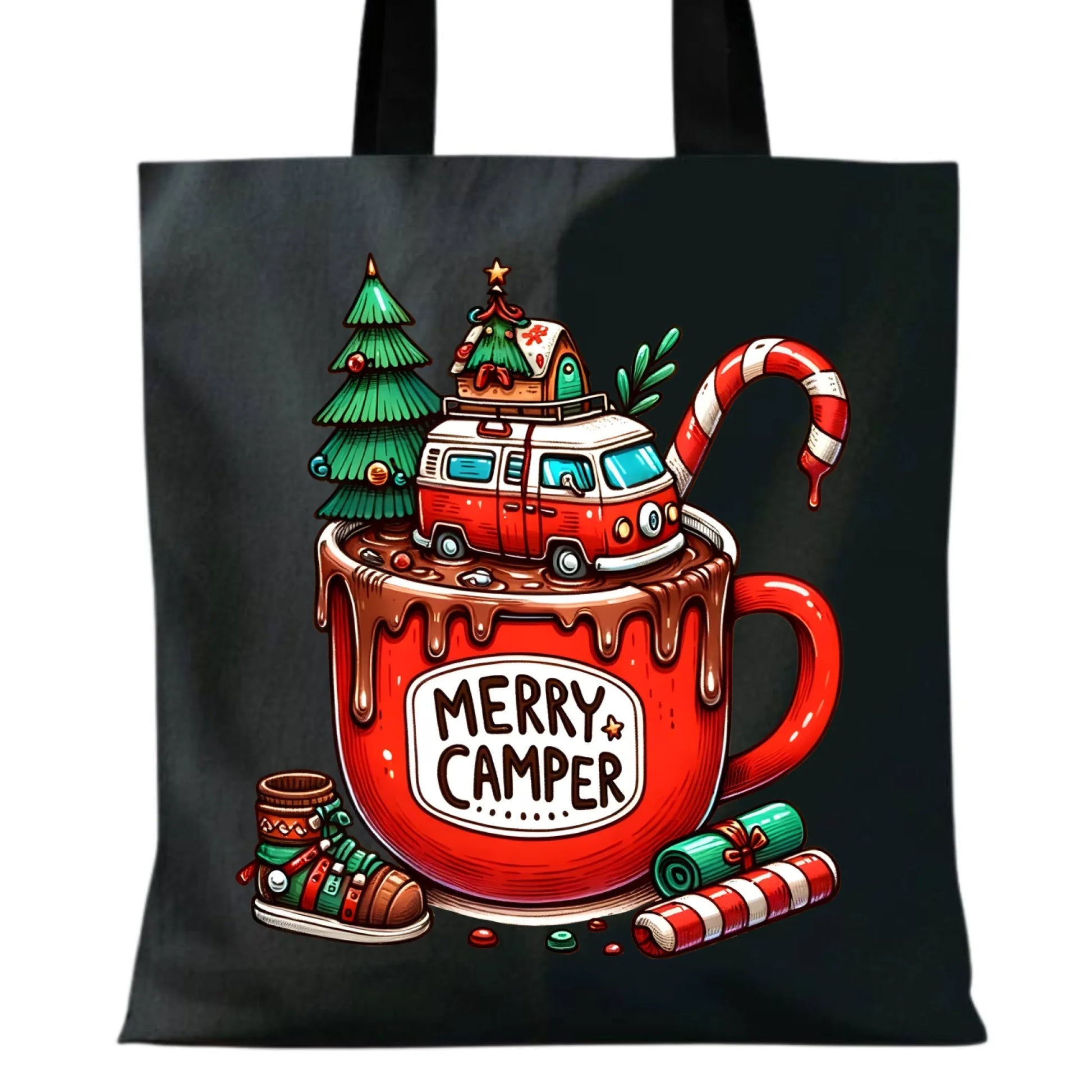 Merry Camper | Personalizowana eco torba świąteczna BN43 - StoryCups.pl