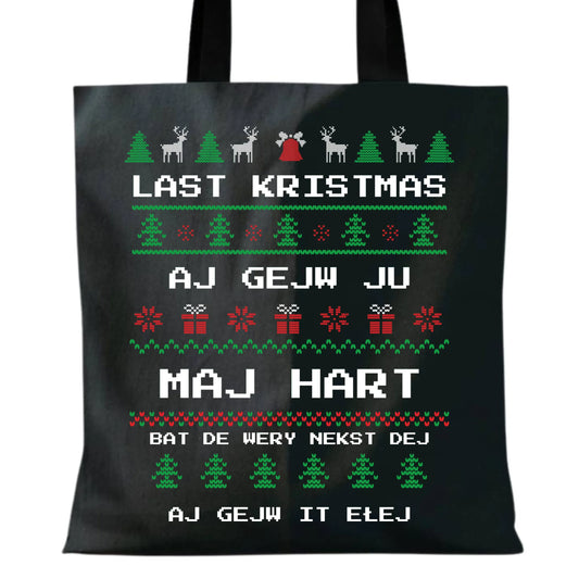 Last kristmas aj gejw ju maj hart | Świąteczna eco torba BN13 - StoryCups.pl