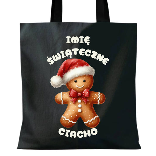 Świąteczne ciacho imię | Świąteczna eco torba z imieniem BN25 - StoryCups.pl