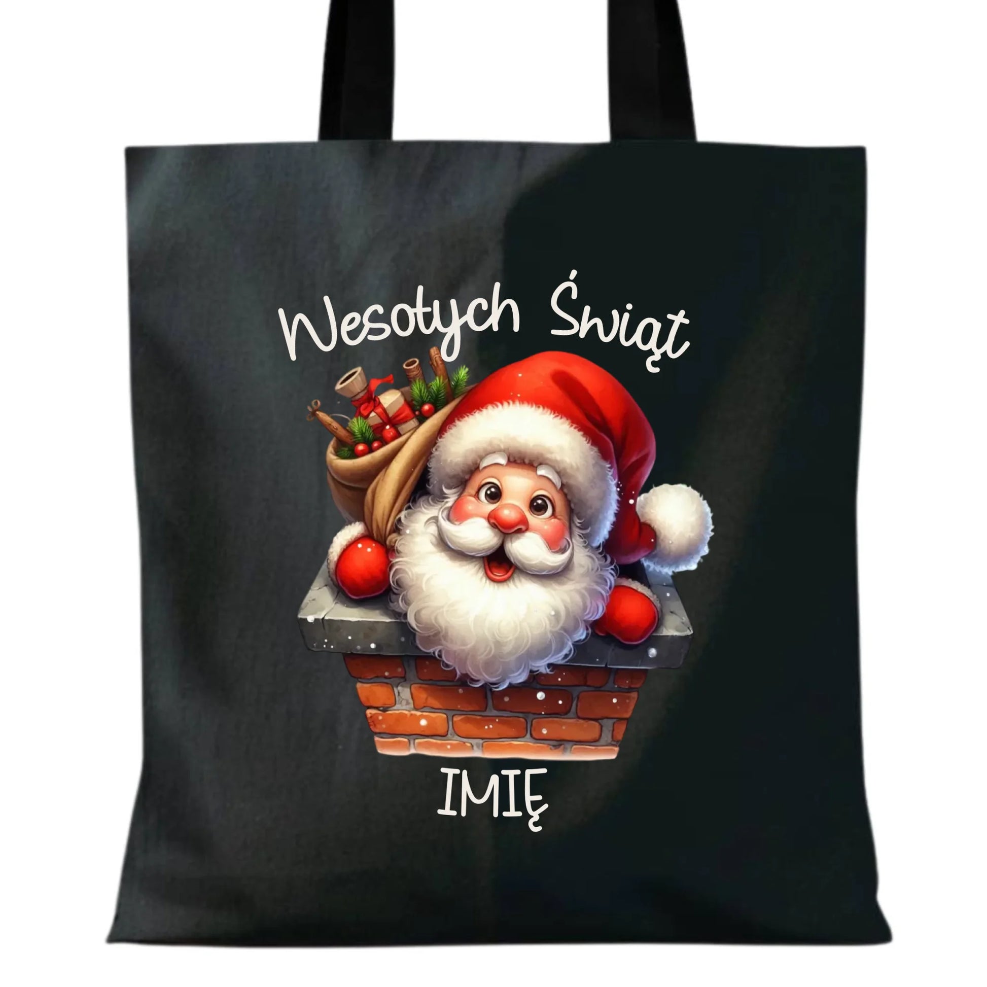 Mikołaj | Świąteczna eco torba z imieniem BN08 - StoryCups.pl