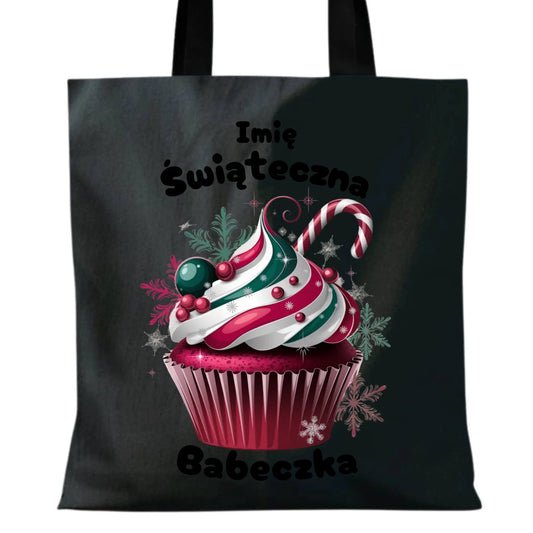 Świąteczna Babeczka | Personalizowana eco torba na święta BN30 - StoryCups.pl