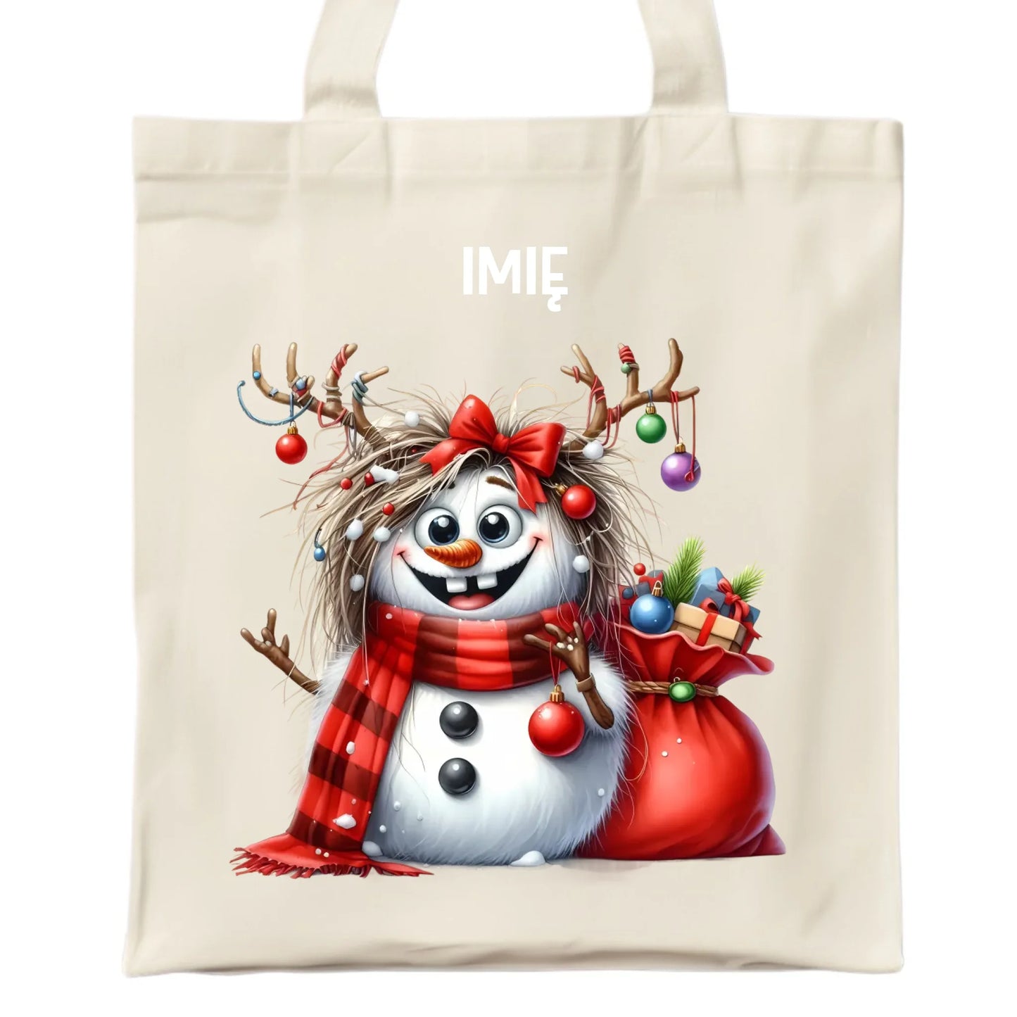 Bałwanek | Personalizowana torba świąteczna BN70 - StoryCups.pl