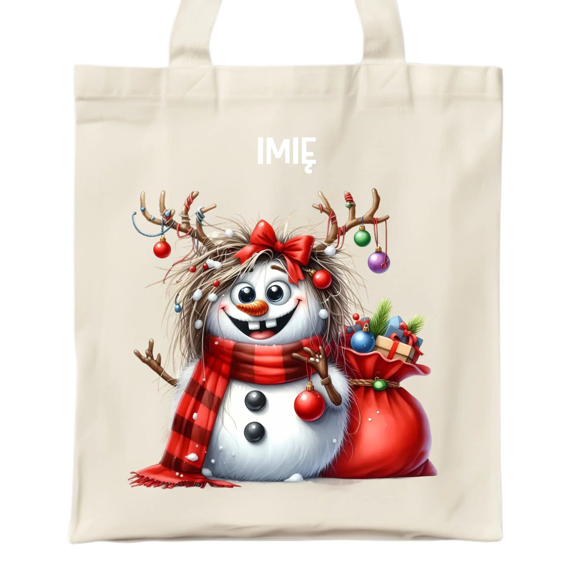Bałwanek | Personalizowana torba świąteczna BN70 - StoryCups.pl
