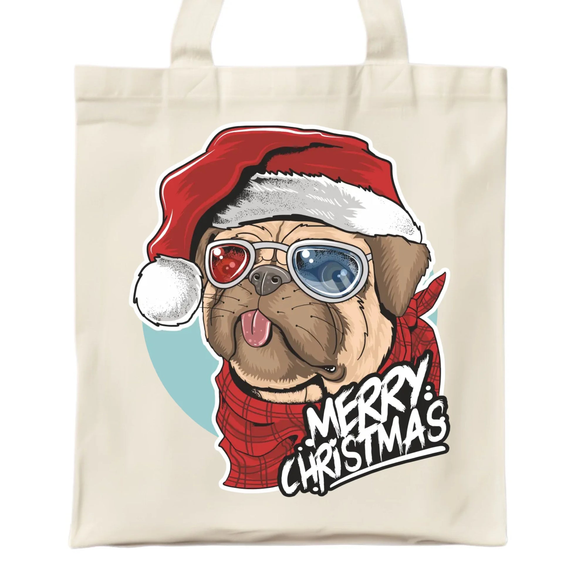 Merry Christmas | Świąteczna torba z mopsem BN62 - StoryCups.pl