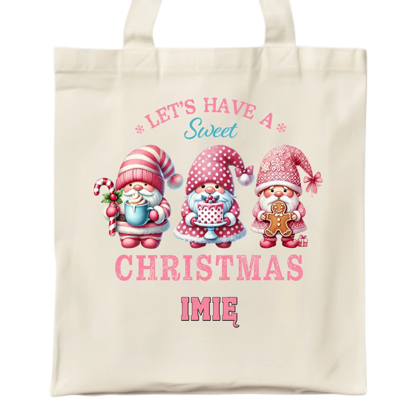 Słodkie święta | Świąteczna eco torba z imieniem BN57 - StoryCups.pl